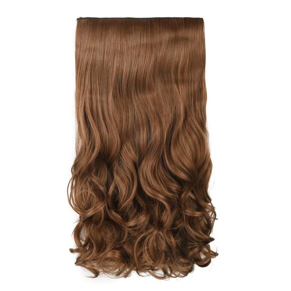 3/$30  20" 1-pack 3/4 Full Head Curly Wave Clips in on Synthetic Hair Extensions - Picture 1 of 15